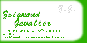 zsigmond gavaller business card